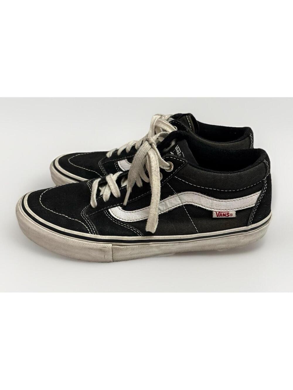 Men’s Vans Old Skool Off The Wall Canvas Skate Shoes Black/White Size 8.5